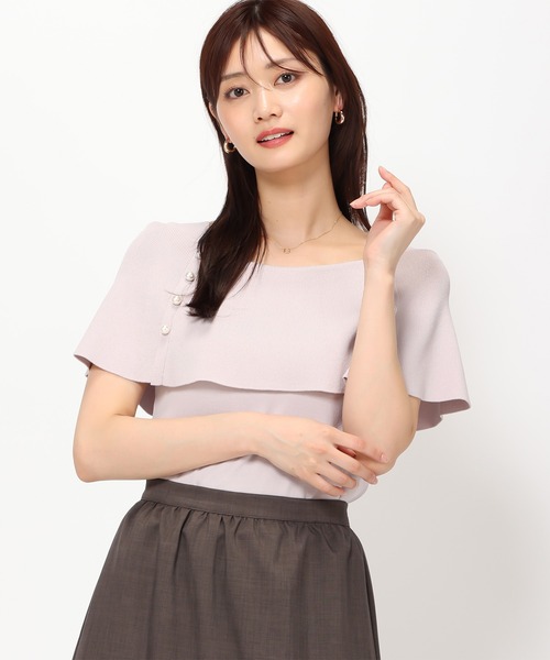 MISCH MASCH(ミッシュマッシュ)の「■2024春夏新作■ケープパールニット/MM428314(ニット/セーター・レディース・ピンク/ホワイト/ブラック・フリ-)」の8枚目の写真