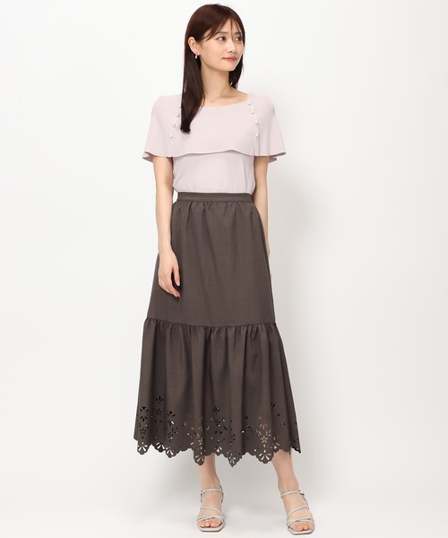 MISCH MASCH(ミッシュマッシュ)の「■2024春夏新作■ケープパールニット/MM428314(ニット/セーター・レディース・ピンク/ホワイト/ブラック・フリ-)」の12枚目の写真
