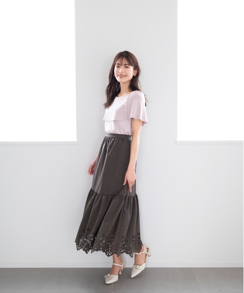 MISCH MASCH(ミッシュマッシュ)の「■2024春夏新作■ケープパールニット/MM428314(ニット/セーター・レディース・ピンク/ホワイト/ブラック・フリ-)」の21枚目の写真