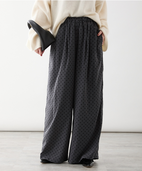 【新品未使用】◆ VERMEIL par iena ◆ドット柄 ワイドパンツ 追加》ドットワイドパンツ（その他パンツ）｜VERMEIL par iena