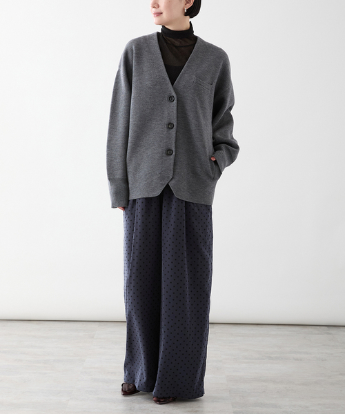 VERMEIL par iena(ヴェルメイユパーイエナ)の「《追加》ドットワイドパンツ(その他パンツ・レディース・ネイビー/チャコールグレー・38/36/40)」の16枚目の写真
