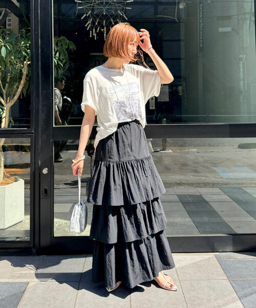 mystic(ミスティック)の「ティアードスカート(スカート・レディース・オフホワイト/ブラック・1/2)」の17枚目の写真