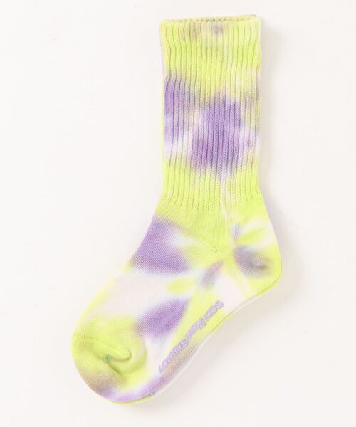 LOWRYS FARM(ローリーズファーム)の「タイダイソックス 121058(ソックス/靴下・キッズ・グリーン/パープル/オレンジ・MEDIUM/LARGE)」の1枚目の写真