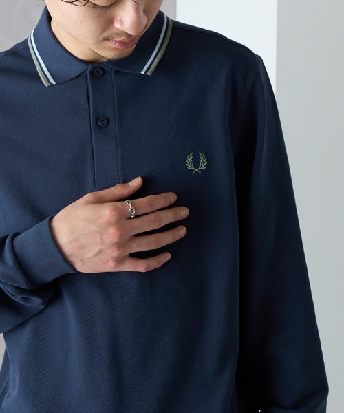 FRED PERRY(フレッドペリー)の「【FRED PERRY】Ls Twin Tipped Polo Shirt フレッドペリー ティップライン長袖ポロシャツ ワンポイントロゴ刺繍 M3636(ポロシャツ・レディース・ブラック/アイボリー/ダークグリーン/ブラック系その他4/ネイビー/カーキ/ネイビー系2/バーガンディー/ブラウン/ネイビー系3/オリーブ/ネイビー系4/カーキ系2/ブラウン系その他2・XS/S/M/L/XL)」の13枚目の写真
