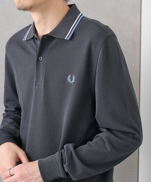 FRED PERRY(フレッドペリー)の「【FRED PERRY】Ls Twin Tipped Polo Shirt フレッドペリー ティップライン長袖ポロシャツ ワンポイントロゴ刺繍 M3636(ポロシャツ・レディース・ブラック/アイボリー/ダークグリーン/ブラック系その他4/ネイビー/カーキ/ネイビー系2/バーガンディー/ブラウン/ネイビー系3/オリーブ/ネイビー系4/カーキ系2/ブラウン系その他2/ダークインディゴブルー/ブラック系その他2/チャコールグレー/ブラック系その他6/ブラック系その他5・XS/S/M/L/XL)」の7枚目の写真