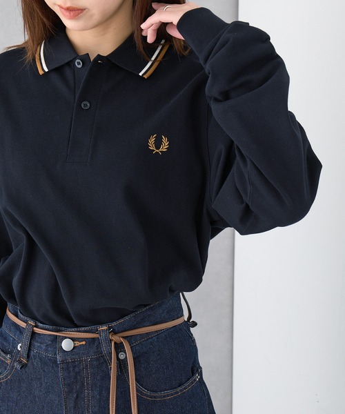FRED PERRY】Ls Twin Tipped Polo Shirt フレッドペリー ティップ
