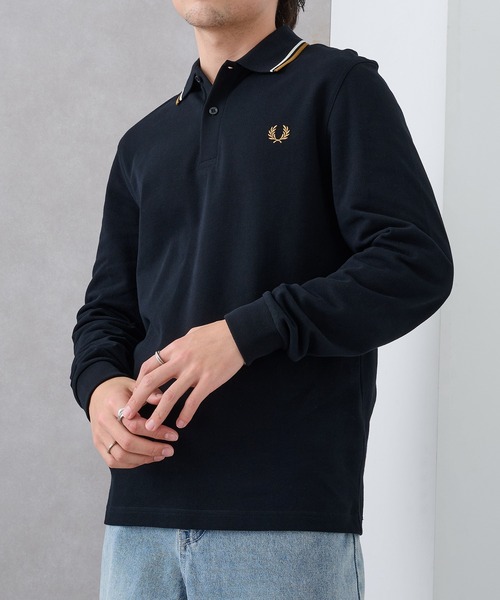 FRED PERRY】Ls Twin Tipped Polo Shirt フレッドペリー ティップ
