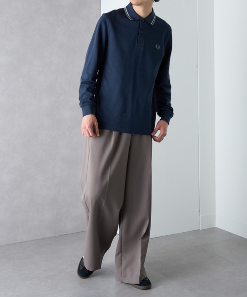FRED PERRY】Ls Twin Tipped Polo Shirt フレッドペリー ティップ