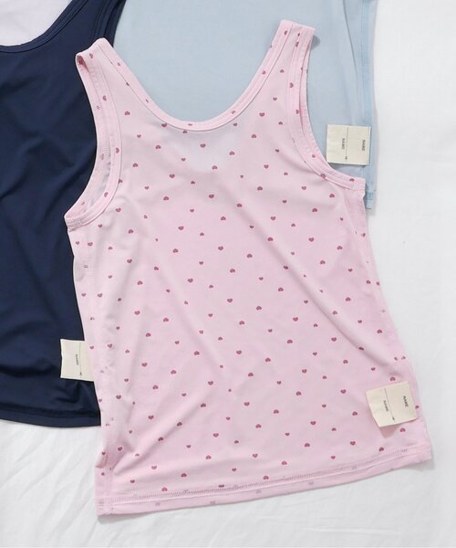 apres les cours（アプレレクール）の「【WEB限定】ひんやりメッシュ深あきインナータンク（インナーウェア/肌着・キッズ・ライトグレー/ピンク/ラベンダー/ネイビー/ブラック/サックスブルー/オフホワイト・80/90/100/110/120/130/140）」の7枚目の写真