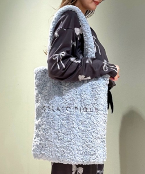 gelato pique（ジェラートピケ）の「【ONLINE限定】エコファートートバッグ（トートバッグ・レディース・ピンク/ブラウン/ブルー/アイボリー・FREE）」の3枚目の写真