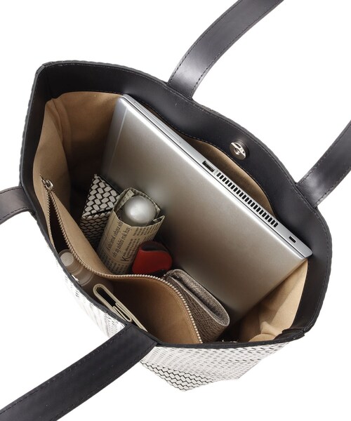 HIROKO HAYASHI（ヒロコハヤシ）の「OTTICA（オッティカ） トートバッグL（トートバッグ・レディース・グリーン/アイボリー/ブルー系その他/グレー・00）」の11枚目の写真