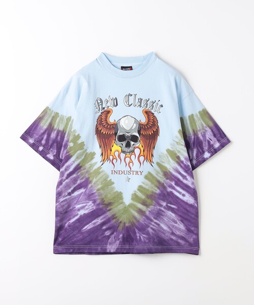 RICE NINE TEN（ライスナインテン）の「＜RICE NINE TEN＞ タイダイ Tシャツ（Tシャツ/カットソー・メンズ・ライトブルー/オフホワイト・1/2）」の2枚目の写真