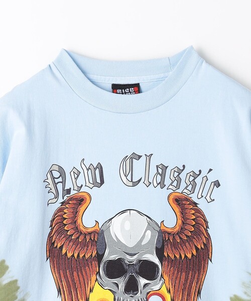 RICE NINE TEN（ライスナインテン）の「＜RICE NINE TEN＞ タイダイ Tシャツ（Tシャツ/カットソー・メンズ・ライトブルー/オフホワイト・1/2）」の4枚目の写真