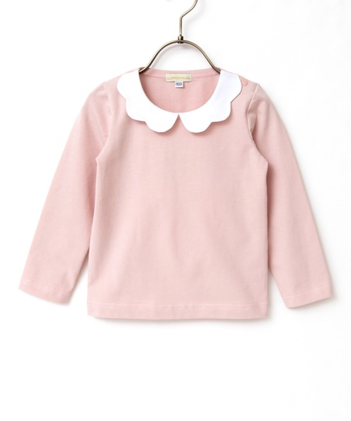 panpantutu（パンパンチュチュ）の「エンジェルカラートップス(長袖)(80-130cm)（Tシャツ/カットソー・キッズ・ブルー/ピンク/ネイビー/ライトグリーン系/スモークピンク/ミント/レッド・80ｃｍ/90cm/130cm/120cm/110cm/100cm）」の5枚目の写真