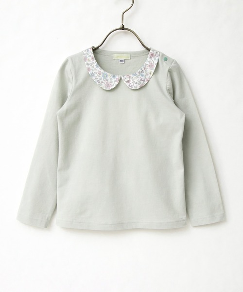 panpantutu（パンパンチュチュ）の「エンジェルカラートップス(長袖)(80-130cm)（Tシャツ/カットソー・キッズ・ブルー/ピンク/ネイビー/ライトグリーン系/スモークピンク/ミント/レッド・80ｃｍ/90cm/130cm/120cm/110cm/100cm）」の2枚目の写真