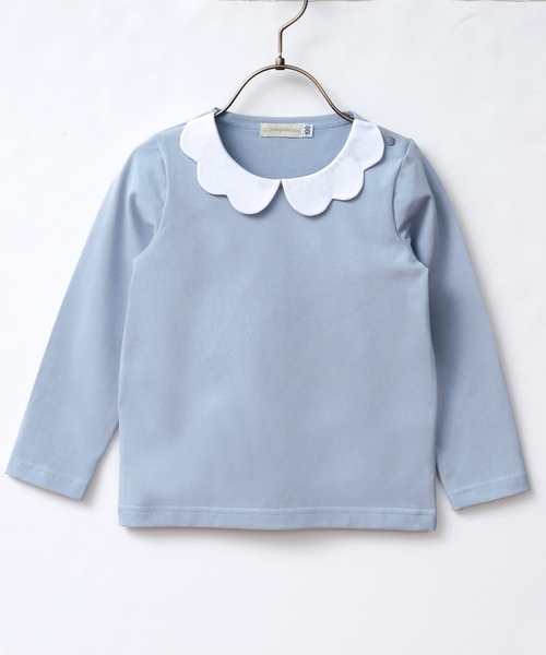 panpantutu（パンパンチュチュ）の「エンジェルカラートップス(長袖)(80-130cm)（Tシャツ/カットソー・キッズ・ブルー/ピンク/ネイビー/ライトグリーン系/スモークピンク/ミント/レッド・80ｃｍ/90cm/130cm/120cm/110cm/100cm）」の22枚目の写真