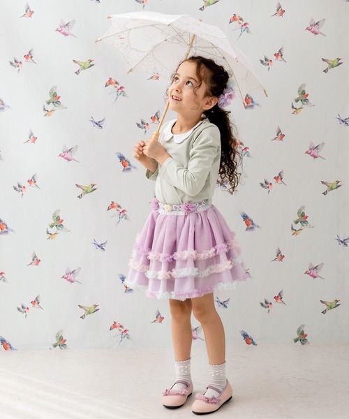 panpantutu（パンパンチュチュ）の「エンジェルカラートップス(長袖)(80-130cm)（Tシャツ/カットソー・キッズ・ブルー/ピンク/ネイビー/ライトグリーン系/スモークピンク/ミント/レッド・80ｃｍ/90cm/130cm/120cm/110cm/100cm）」の12枚目の写真