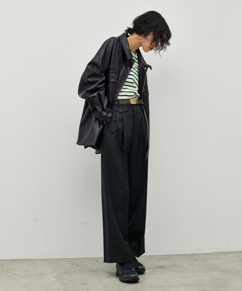 LARUTA（ラルータ）の「【LARUTA】ラグランフェイクレザーブルゾン