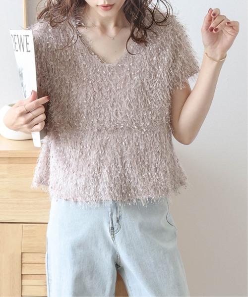 セール】フェザーフリンジ ペプラムトップス（その他トップス）｜AMELY