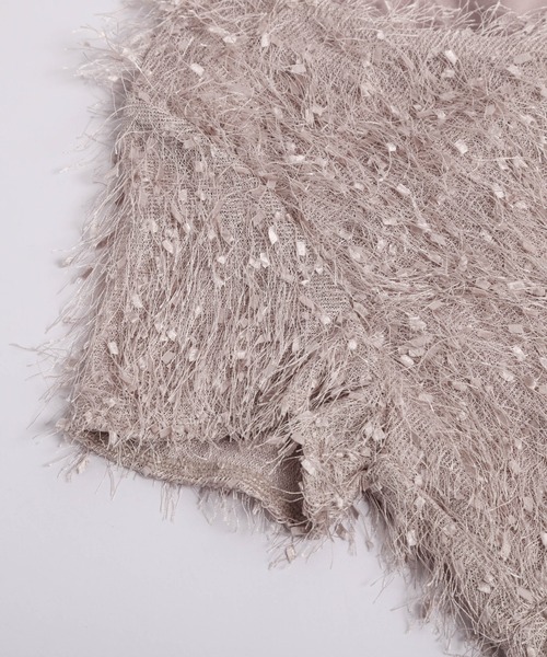 AMELY（エミリー）の「フェザーフリンジ ペプラムトップス（その他トップス・レディース・ブラック/ベージュ/ホワイト/ピンク・フリー）」の13枚目の写真