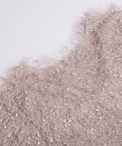 AMELY（エミリー）の「フェザーフリンジ ペプラムトップス（その他トップス・レディース・ブラック/ベージュ/ホワイト/ピンク・フリー）」の9枚目の写真