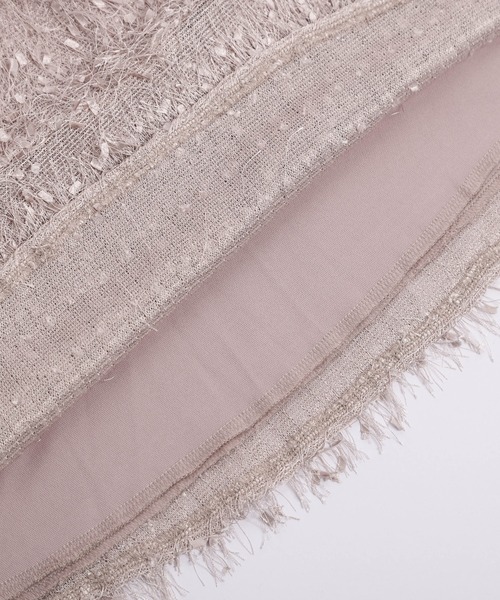 AMELY（エミリー）の「フェザーフリンジ ペプラムトップス（その他トップス・レディース・ブラック/ベージュ/ホワイト/ピンク・フリー）」の7枚目の写真