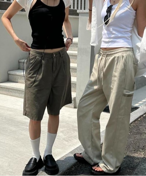 BLACKUP（ブラックアップ）の「[MADE]  ミユリネンライクハーフパンツ（その他パンツ・レディース・ブラック/チャコール/グレイッシュベージュ・SMALL/MEDIUM）」の4枚目の写真