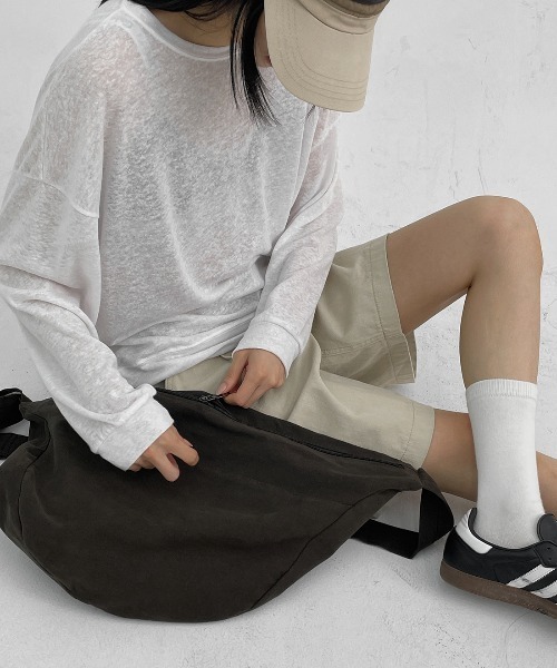 BLACKUP（ブラックアップ）の「[MADE]  ミユリネンライクハーフパンツ（その他パンツ・レディース・ブラック/チャコール/グレイッシュベージュ・SMALL/MEDIUM）」の7枚目の写真