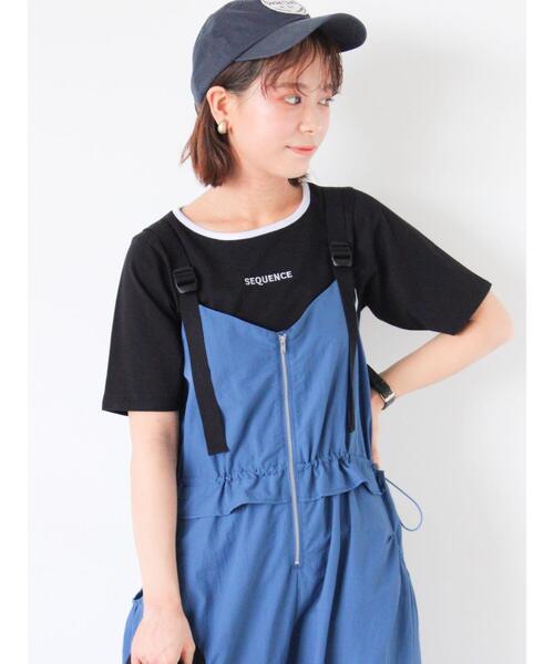 ehka sopo（エヘカソポ）の「◎ライン胸刺繍Tシャツ（Tシャツ