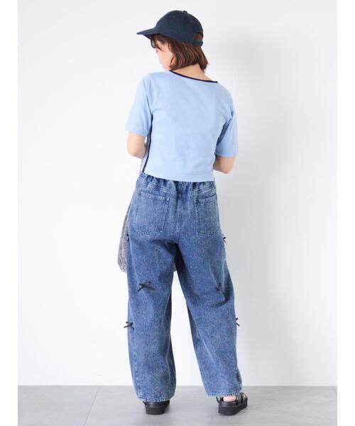 ehka sopo（エヘカソポ）の「◎ライン胸刺繍Tシャツ（Tシャツ