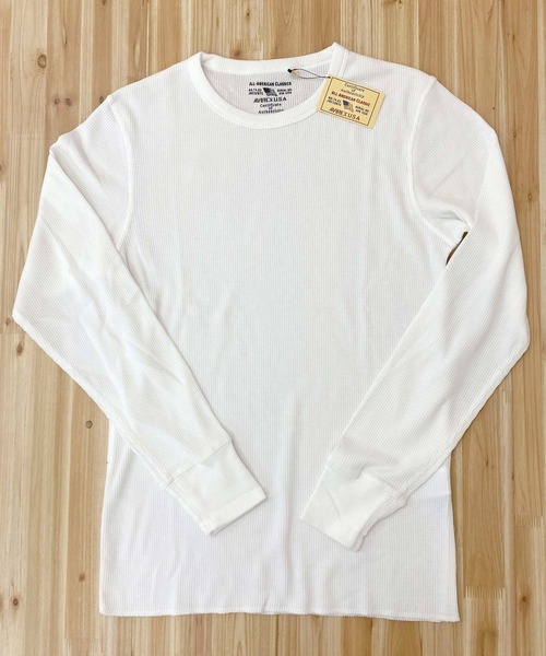 AVIREX(アヴィレックス)の「長袖 サーマル クルーネック Tシャツ デイリーウェア(Tシャツ/カットソー・メンズ・オリーブ/ブラック/ネイビー/杢グレー/ホワイト・XL/2XL/L/M)」の10枚目の写真