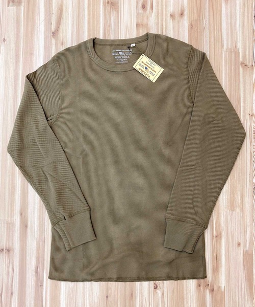 AVIREX(アヴィレックス)の「長袖 サーマル クルーネック Tシャツ デイリーウェア(Tシャツ/カットソー・メンズ・オリーブ/ブラック/ネイビー/杢グレー/ホワイト・XL/2XL/L/M)」の22枚目の写真