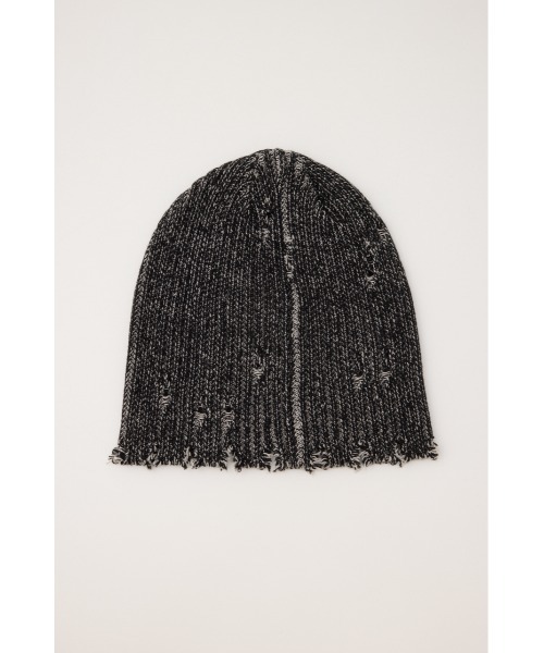 RODEO CROWNS WIDE BOWL（ロデオクラウンズワイドボウル）の「MIXダメージニットビーニー（ニットキャップ/ビーニー・レディース・ブラック/オレンジ/グリーン・FREE）」の4枚目の写真