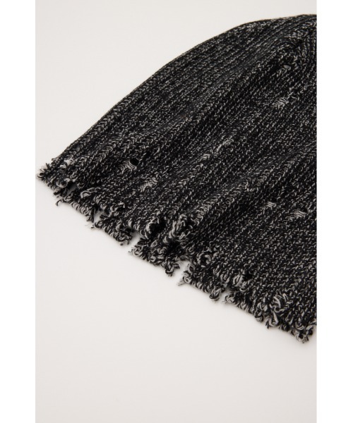 RODEO CROWNS WIDE BOWL（ロデオクラウンズワイドボウル）の「MIXダメージニットビーニー（ニットキャップ/ビーニー・レディース・ブラック/オレンジ/グリーン・FREE）」の5枚目の写真