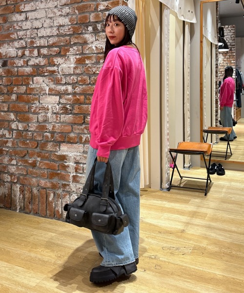 RODEO CROWNS WIDE BOWL（ロデオクラウンズワイドボウル）の「MIXダメージニットビーニー（ニットキャップ/ビーニー・レディース・ブラック/オレンジ/グリーン・FREE）」の20枚目の写真