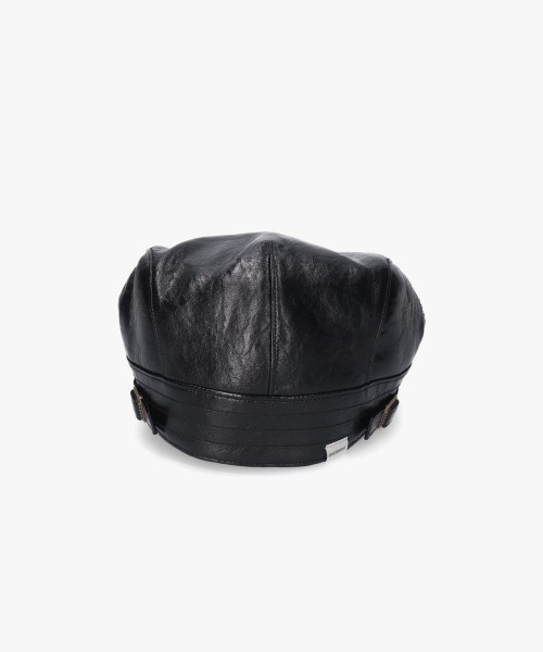OVERRIDE（オーバーライド）の「OVERRIDE  FAKE LEATHER HUNTING SGP / オーバーライド（ハンチング/ベレー帽・レディース・ブラック/ライトグレー/ダークブラウン・58cm）」の6枚目の写真