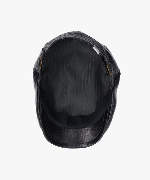 OVERRIDE（オーバーライド）の「OVERRIDE  FAKE LEATHER HUNTING SGP / オーバーライド（ハンチング/ベレー帽・レディース・ブラック/ライトグレー/ダークブラウン・58cm）」の5枚目の写真