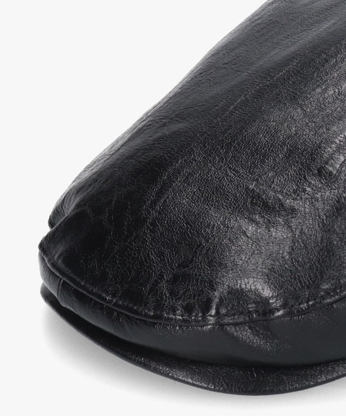 OVERRIDE（オーバーライド）の「OVERRIDE  FAKE LEATHER HUNTING SGP / オーバーライド（ハンチング/ベレー帽・レディース・ブラック/ライトグレー/ダークブラウン・58cm）」の4枚目の写真