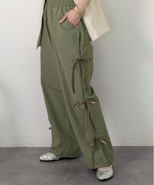 ad thie(アドティエ)の「サイドリボン パラシュートパンツ(その他パンツ・レディース・ブラック/カーキ/グレー/ナチュラル・FREE)」の19枚目の写真