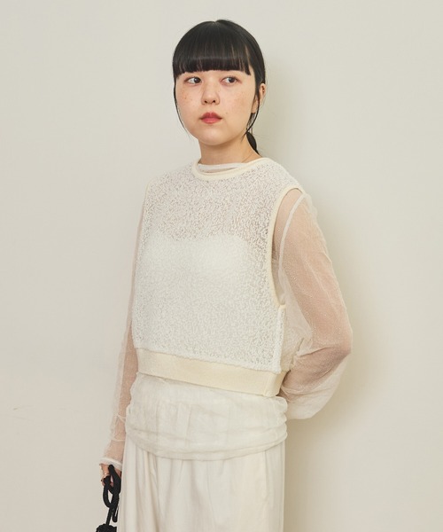 AMBIDEX（アンビデックス）の「バックスリット コンパクトベスト（Tシャツ/カットソー・レディース・キナリ/ブラック・FREE）」の2枚目の写真