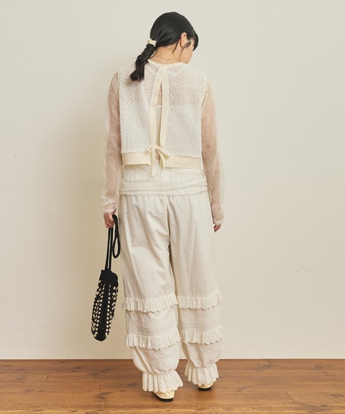 AMBIDEX（アンビデックス）の「バックスリット コンパクトベスト（Tシャツ/カットソー・レディース・キナリ/ブラック・FREE）」の6枚目の写真