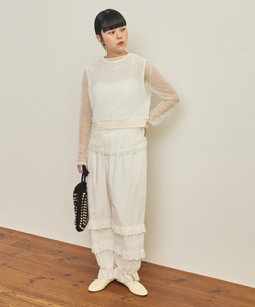 AMBIDEX（アンビデックス）の「バックスリット コンパクトベスト（Tシャツ/カットソー・レディース・キナリ/ブラック・FREE）」の7枚目の写真