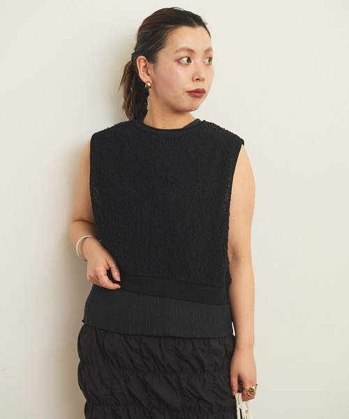 AMBIDEX（アンビデックス）の「バックスリット コンパクトベスト（Tシャツ/カットソー・レディース・キナリ/ブラック・FREE）」の9枚目の写真