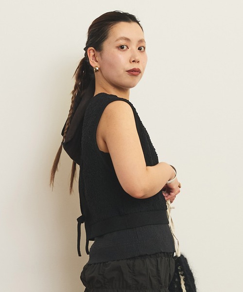 AMBIDEX（アンビデックス）の「バックスリット コンパクトベスト（Tシャツ/カットソー・レディース・キナリ/ブラック・FREE）」の10枚目の写真