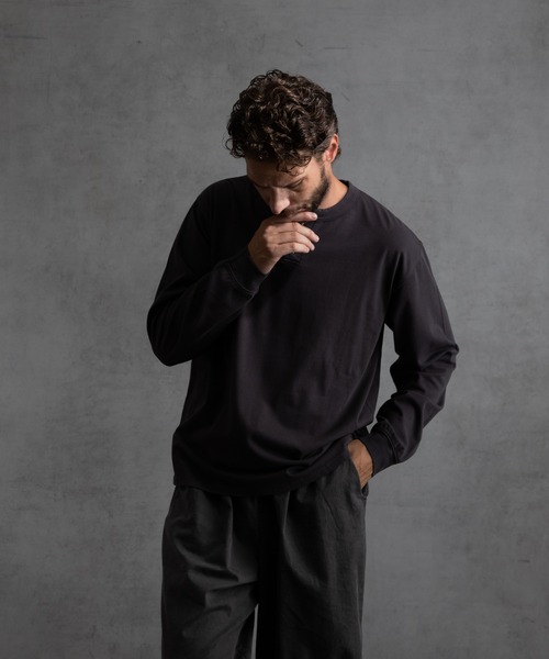 paradigm（パラダイム）の「【paradigm】ガス焼き天竺ヘンリーネックT（Tシャツ/カットソー・メンズ・ブラック/チャコールグレー/ホワイト・MEDIUM/LARGE/X-LARGE）」の21枚目の写真