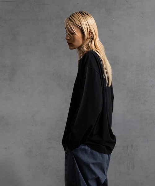 paradigm（パラダイム）の「【paradigm】ガス焼き天竺ヘンリーネックT（Tシャツ/カットソー・メンズ・ブラック/チャコールグレー/ホワイト・MEDIUM/LARGE/X-LARGE）」の11枚目の写真