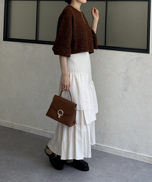 Thevon(ゼボン)の「GLDバックル合皮ショルダー(ショルダーバッグ・レディース・ブラック/グレイッシュベージュ/ブラウン・FREE)」の12枚目の写真