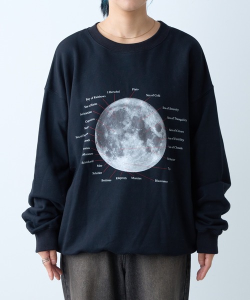 CIAOPANIC TYPY（チャオパニックティピー）の「【UNISEX】MOON/EARTHスウェット（スウェット・レディース・グレー/ブラック/ホワイト/ホワイト系その他・MEDIUM/LARGE）」の18枚目の写真