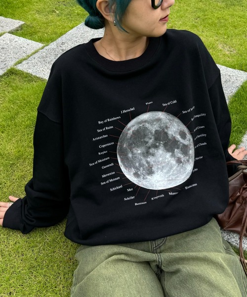 CIAOPANIC TYPY（チャオパニックティピー）の「【UNISEX】MOON/EARTHスウェット（スウェット・レディース・グレー/ブラック/ホワイト/ホワイト系その他・MEDIUM/LARGE）」の21枚目の写真