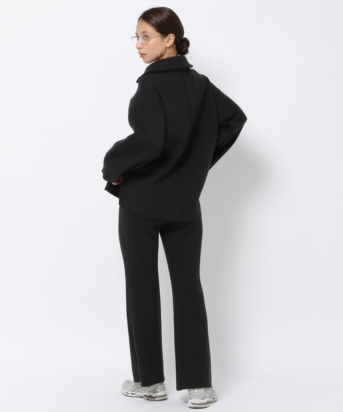 HEREIAM（ヘレイアム）の「【HEREIAM】マシンウォッシャブル可/ファインタッチフレアニットパンツ（その他パンツ・レディース・グレー/ブラック・SMALL/MEDIUM）」の9枚目の写真